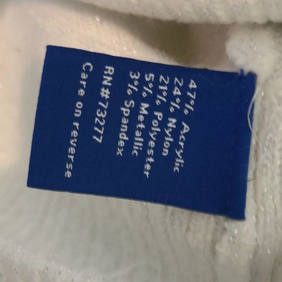 NEW Women’s Sweater Ivory White Silver sparkle- HOLIDAYS!! - Picture 5 of 5